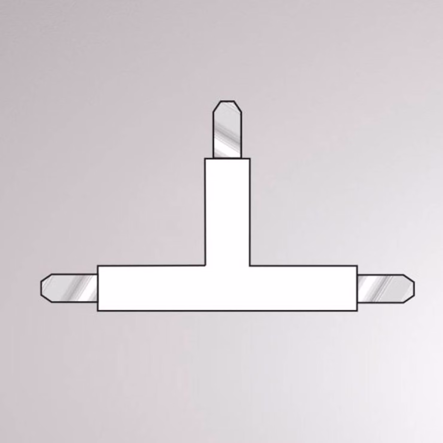 Molto Luce Connettore a T per sistema binario bifase Volare, nero, metallo Volare T-Verbinder, Nero, Metallo, Sistema a binario