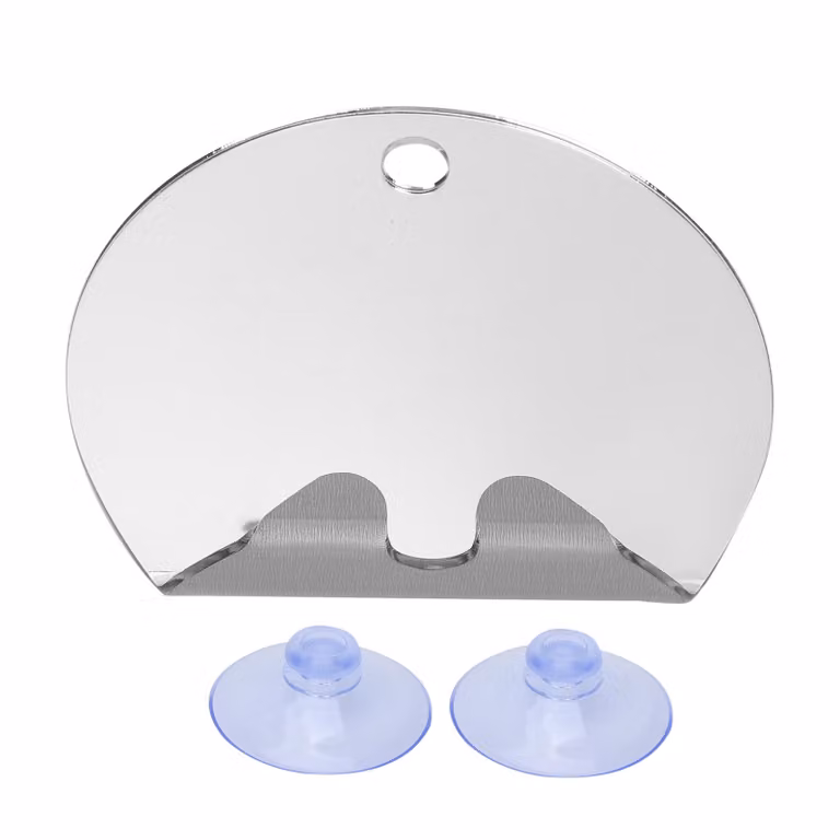 Specchio da bagno antiappannamento, forma rotonda, ideale per l'uso in bagno, per la rasatura, da appendere alla parete, dotato di ventosa