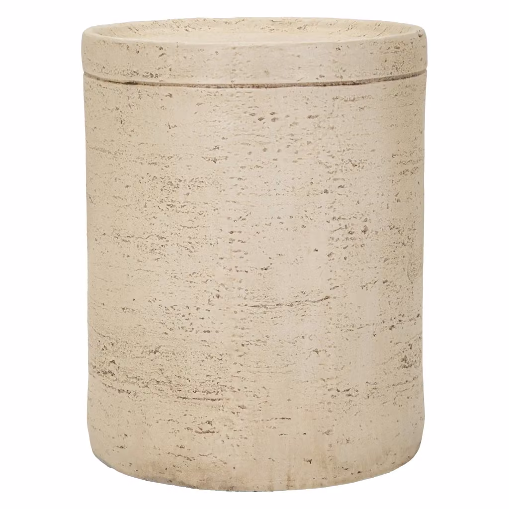 Tavolino da salotto rotondo DMORA in ceramica bianca per interno ed esterno L: 42 cm, P: 42 cm, H: 42 cm – 2