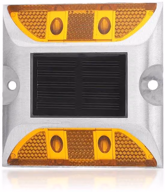 Lampione stradale a LED in alluminio, rettangolare, a due facce, alimentato a energia solare, per illuminazione notturna