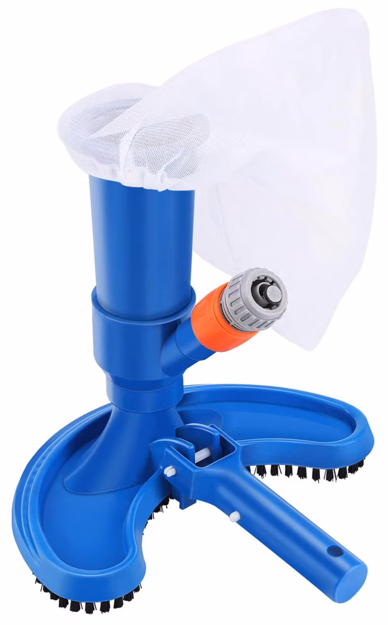 Aspirapolvere portatile per piscine, con sacco a rete e cordino, ideale per la pulizia di piscine e vasche idromassaggio, strumento per la pulizia