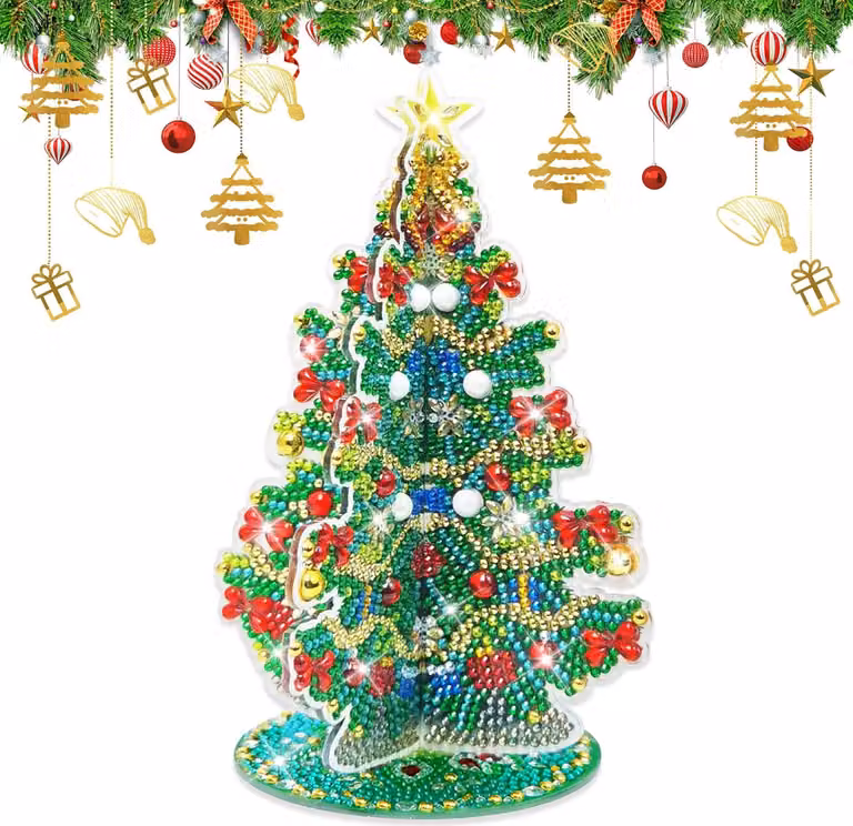 5D Diamante pittura albero di Natale per artigianato fai da te - perfetto per decorazioni natalizie e regali