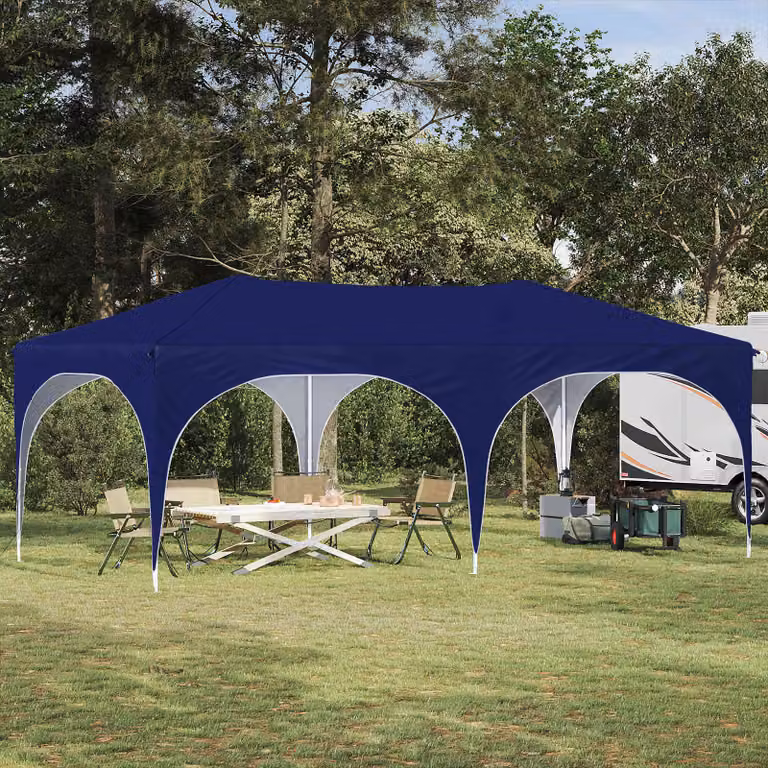 Tenda per feste pop-up vidaXL in tessuto Oxford blu L: 575 cm, P: 288 cm, H: 245 cm