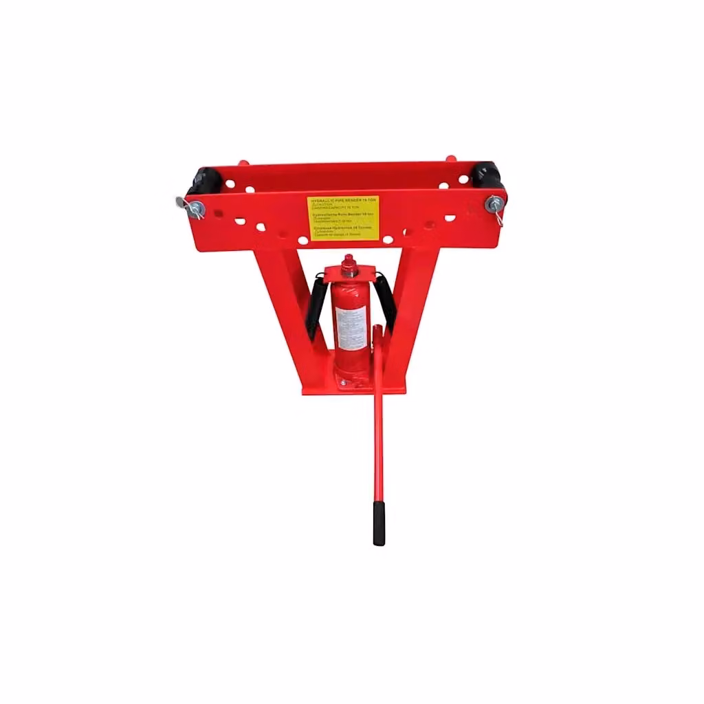 Curvatubi Idraulico Manuale con 8 Matrici da 16 Tonnellate in Acciaio Rosso CFW2578750 – 2