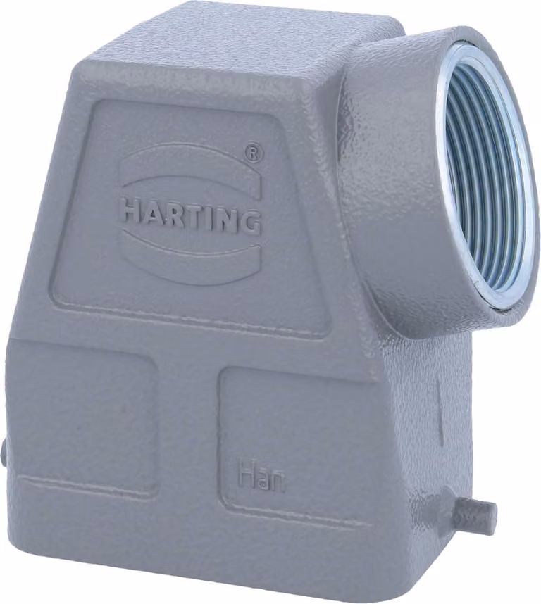 HARTING Han 6B Contenitore con manicotto alto, 1xM32 uscita cavo laterale, per 1 staffa (nella parte inferiore) Vite M32