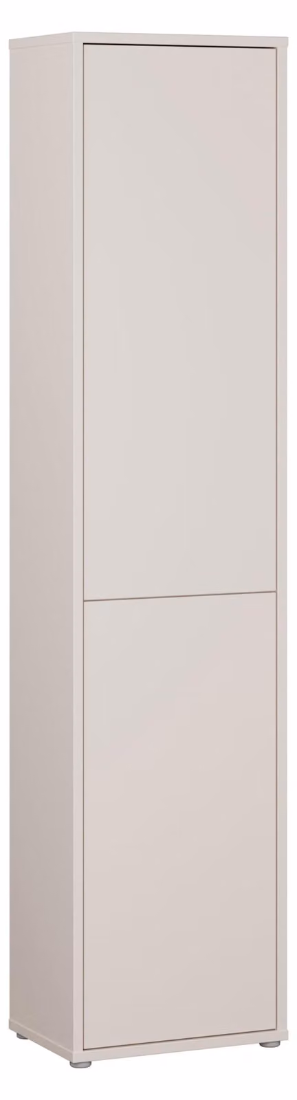 Mobile alto ALICE SPRINGS, stile moderno e minimalista, con 2 ante, ideale per soggiorno o sala da pranzo, realizzato in legno laminato, colore beige "cashmere", dimensioni: 49,8 cm di larghezza x 214,3 cm di altezza x 34,9 cm di profondità