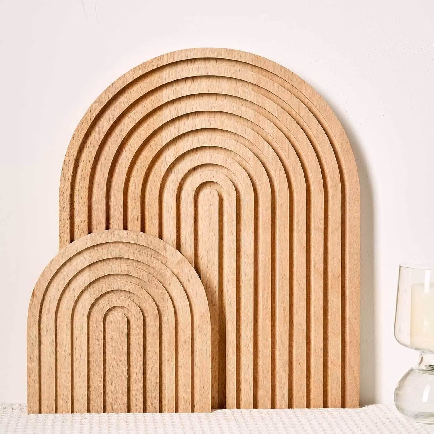 Omgoods - Piatto da portata in legno - Torre da portata in legno - Decorazione per la cucina - Decorazione da tavola - Mensola da parete - Legno di pino - Piatto da portata
