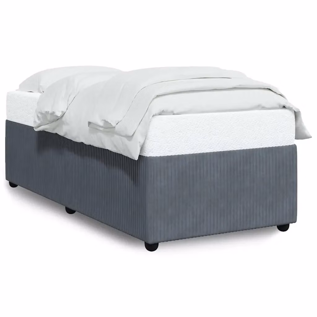 Giroletto vidaXL imbottito in velluto grigio senza materasso L/P/H: 100 x 200 cm – 2