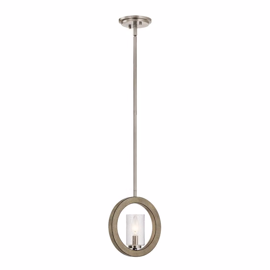 Sospensione Industrial Nordica Grand Bank Acciaio Grigio Antico Vetro 1 Luce E14
