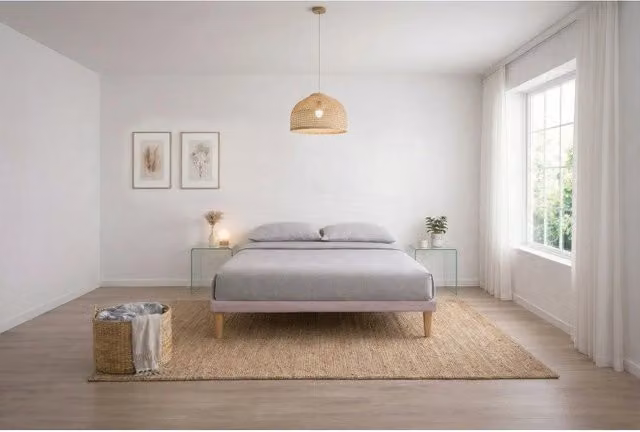 Letto imbottito Matrimoniale 180x200 cm Tessis - Con rete,Glicine,Microfibra