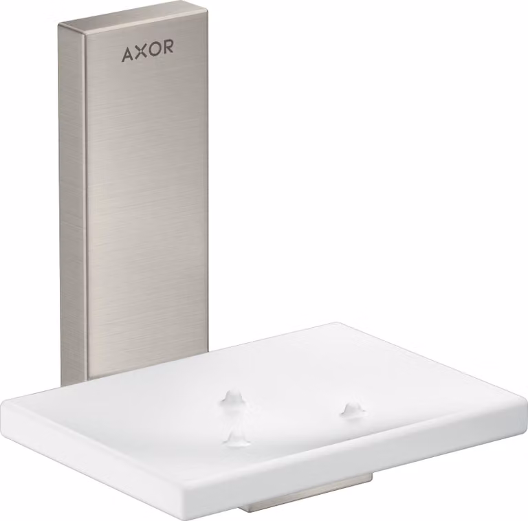 hansgrohe AXOR UNIVERSAL Porte-savon rectangulaire, métal, tablette verre, 42605800, 42605800