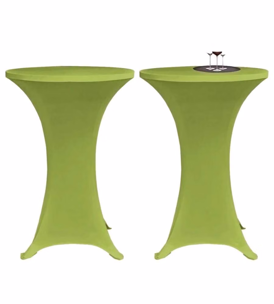 Copritavoli Elastici 4 pz 80 cm Verde