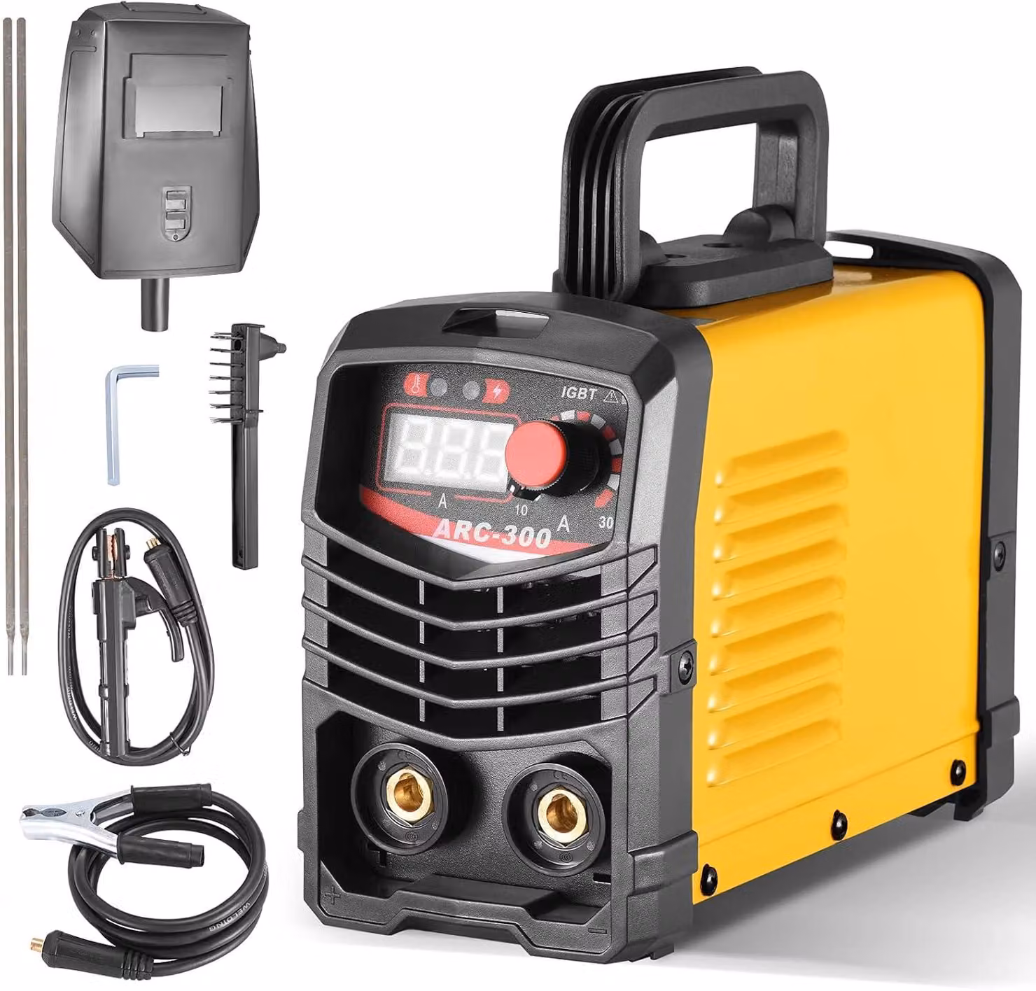 Saldatrice portatile - Inverter IGBT da 300 A - 220 V - Compatta - Adatta per Acciaio al carbonio, alluminio e acciaio inossidabile