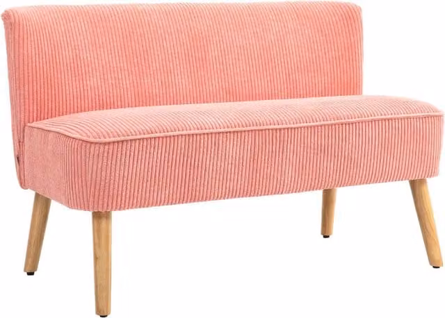 Divano 2 posti ¨C zephmum ¨C rosa, legno massello, 117x56.5x77 cm