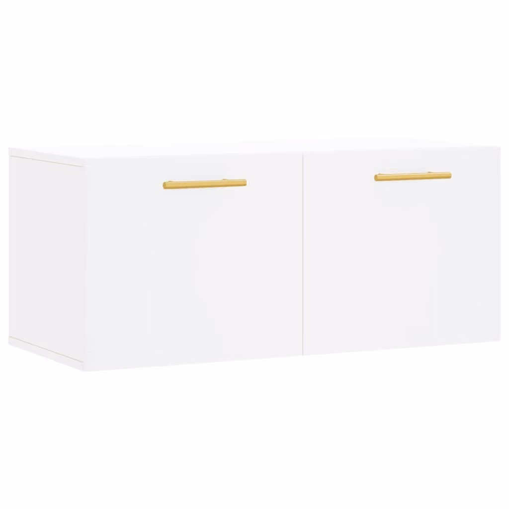 Mobile a Parete Bianco 80x36,5x35 cm in Legno Multistrato