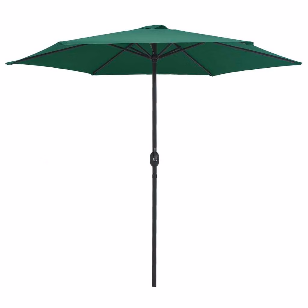 Ombrellone con palo in alluminio 270 x 246 cm Verde