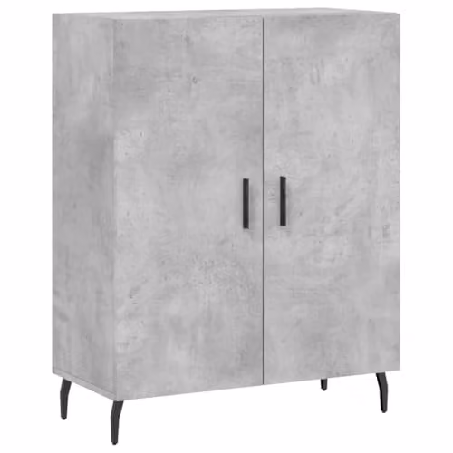 Helloshop26 Buffet bahut - Cassettiera portaoggetti per cucina, soggiorno, soggiorno, soggiorno, 69,5 x 34 x 90 cm, in legno di ingegneria, colore: grigio 02_0032061