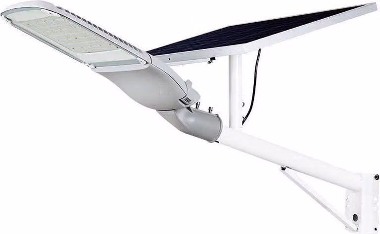 V-TAC VT-ST303 armatura stradale led 50w chip samsung con pannello solare e telecomando 4000K corpo bianco IP65 – sku 7837