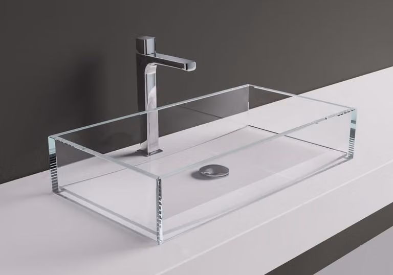 Casa Padrino lavabo in vetro trasparente 65 cm - Italy