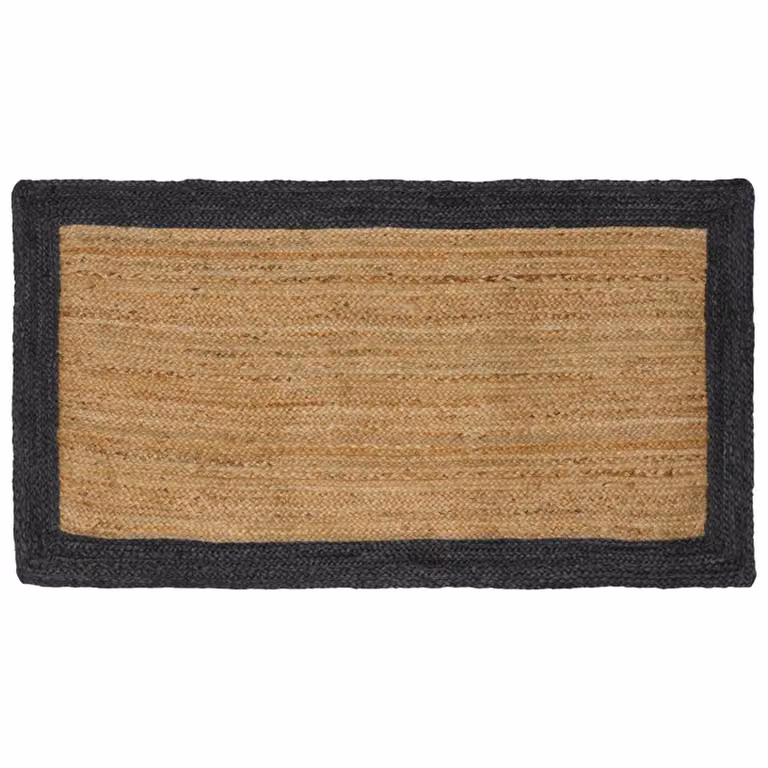 Tappeto da area moderno in juta lavabile vidaXL, L: 200 cm, P: 100 cm, colore grigio multicolore