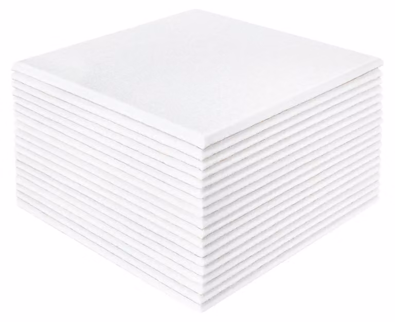 Pannelli acustici, fibra di poliestere, 30 x 30 x 0,9 cm, fonoassorbenti, ad alta densità, atossici