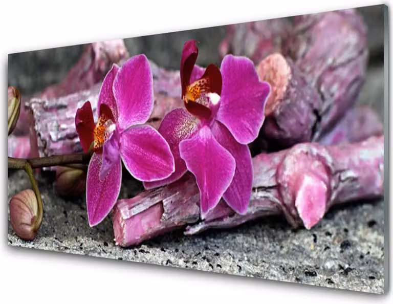 Pannello in vetro per cucina, dimensioni 100x50 cm, protezione dagli schizzi, motivo: legno, fiori, piante