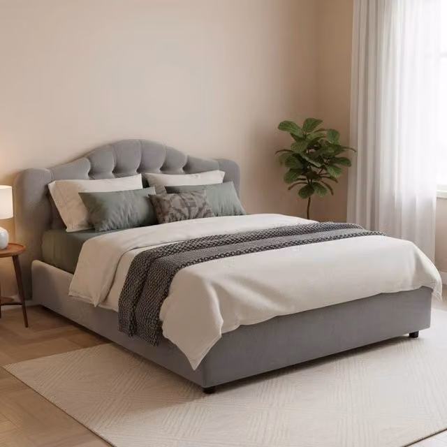 Letto Matrimoniale Arex DMORA Grigio L/P/H: 160 x 200 x 190 cm