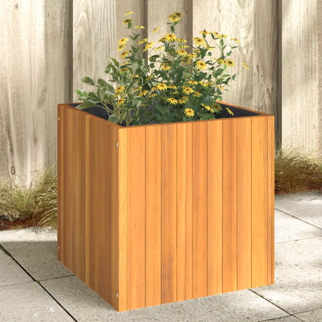 Fioriera da giardino vidaXL in legno di acacia marrone L/P/H: 45 x 45 x 45 cm