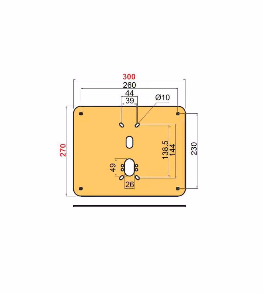 Piastra Rinforzo Basculanti Piatta A2466 Disec