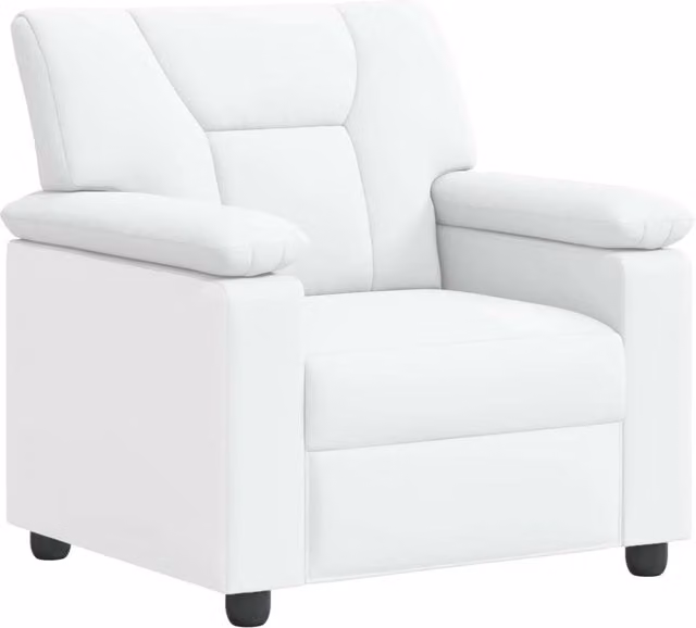 Divano moderno vidaXL in similpelle bianco e nero, L: 91 cm, P: 85 cm, H: 93 cm