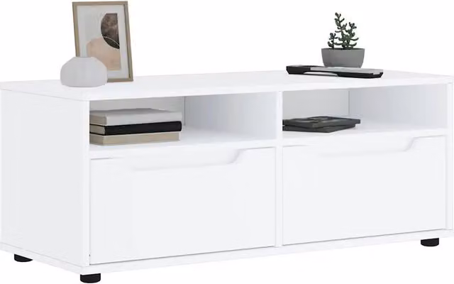 Mobile TV VISNES vidaXL Bianco in Legno Multistrato L: 100 cm, P: 40 cm, H: 38 cm