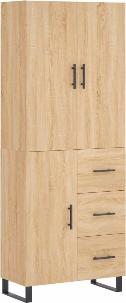 SYFAX™ Credenza Rovere Sonoma 69,5x34x180 cm in Legno Multistrato
