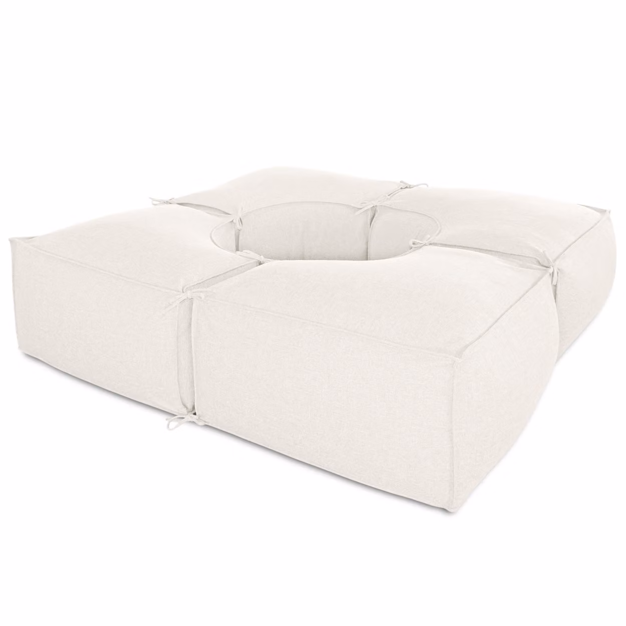 Salottino da esterno 4 moduli Bianco