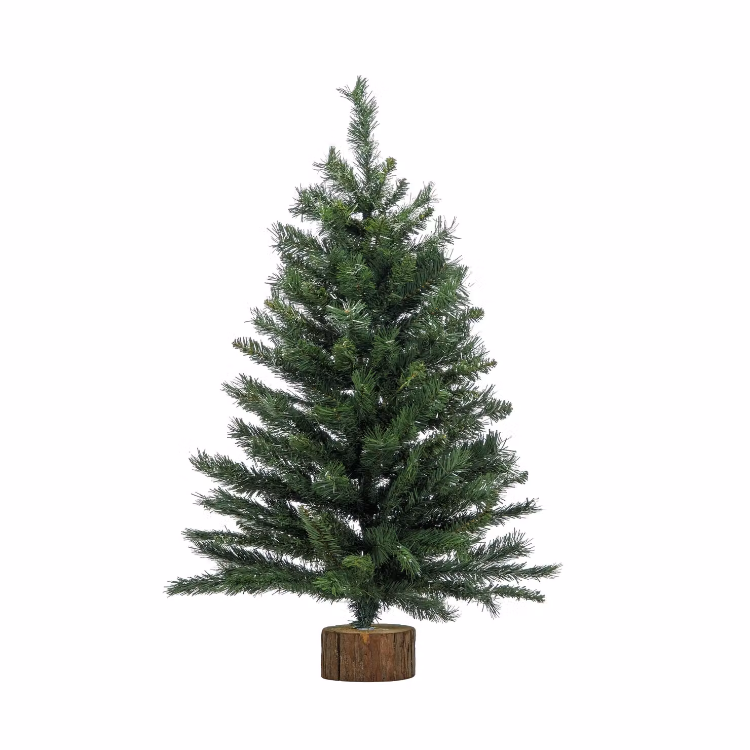 Albero di Natale Artificiale Vestiamo Casa Verde con Base in Legno, Altezza: 90 cm – 1