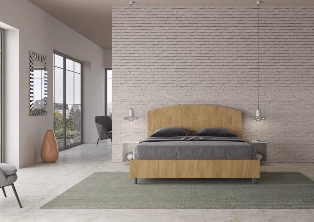 Letto Matrimoniale con Contenitore Dora GIORDANOSHOP Colore Quercia Natura L/P/H: 160 x 200 cm – 2