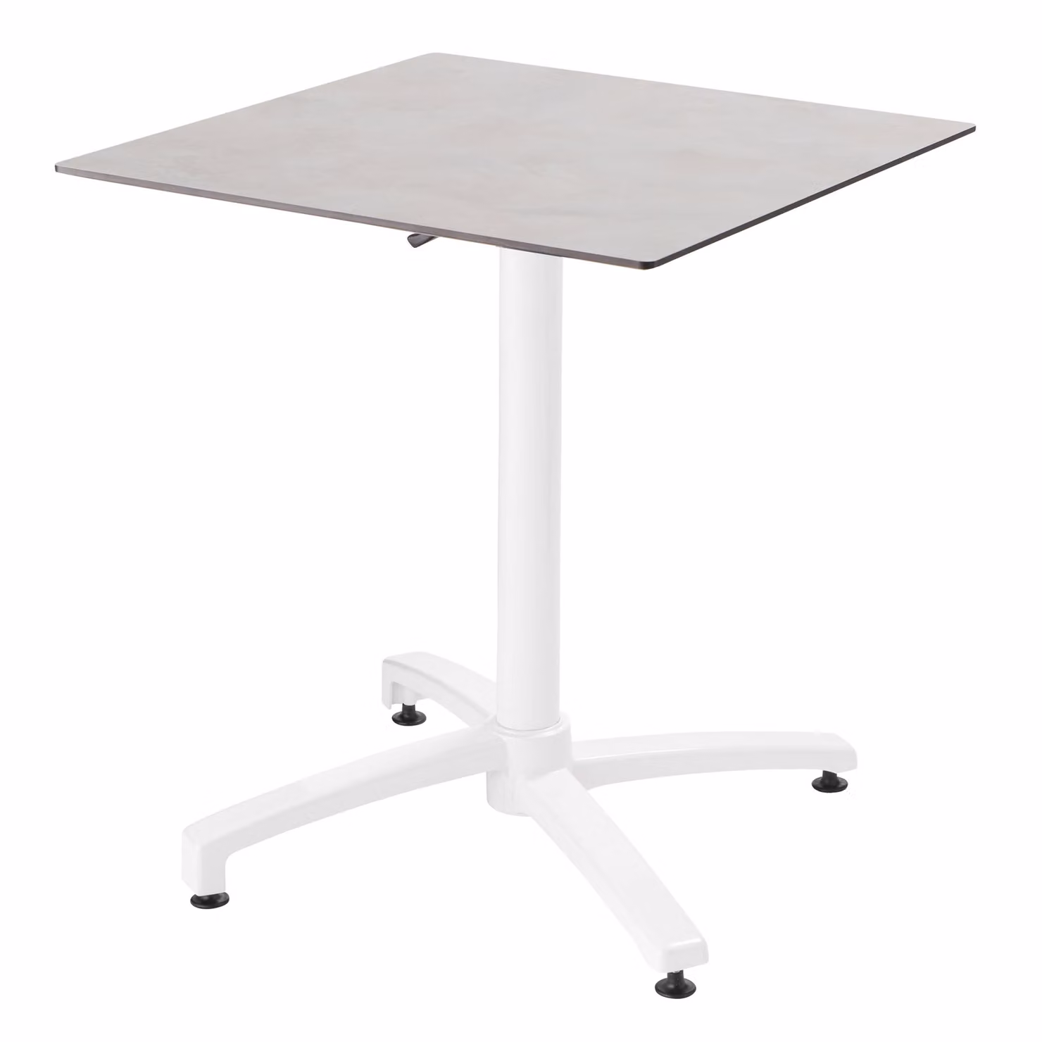 Tavolo quadrato 70 x 70 cm inclinabile laminato grigio chiaro - Oviala Opéra