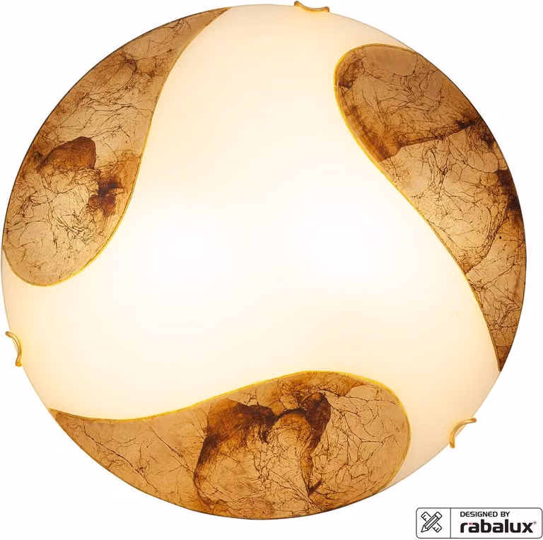 Rabalux 1942 plafoniera 2 spot Art gold, E27, bianco-oro, rotonda, classica, ø400mm