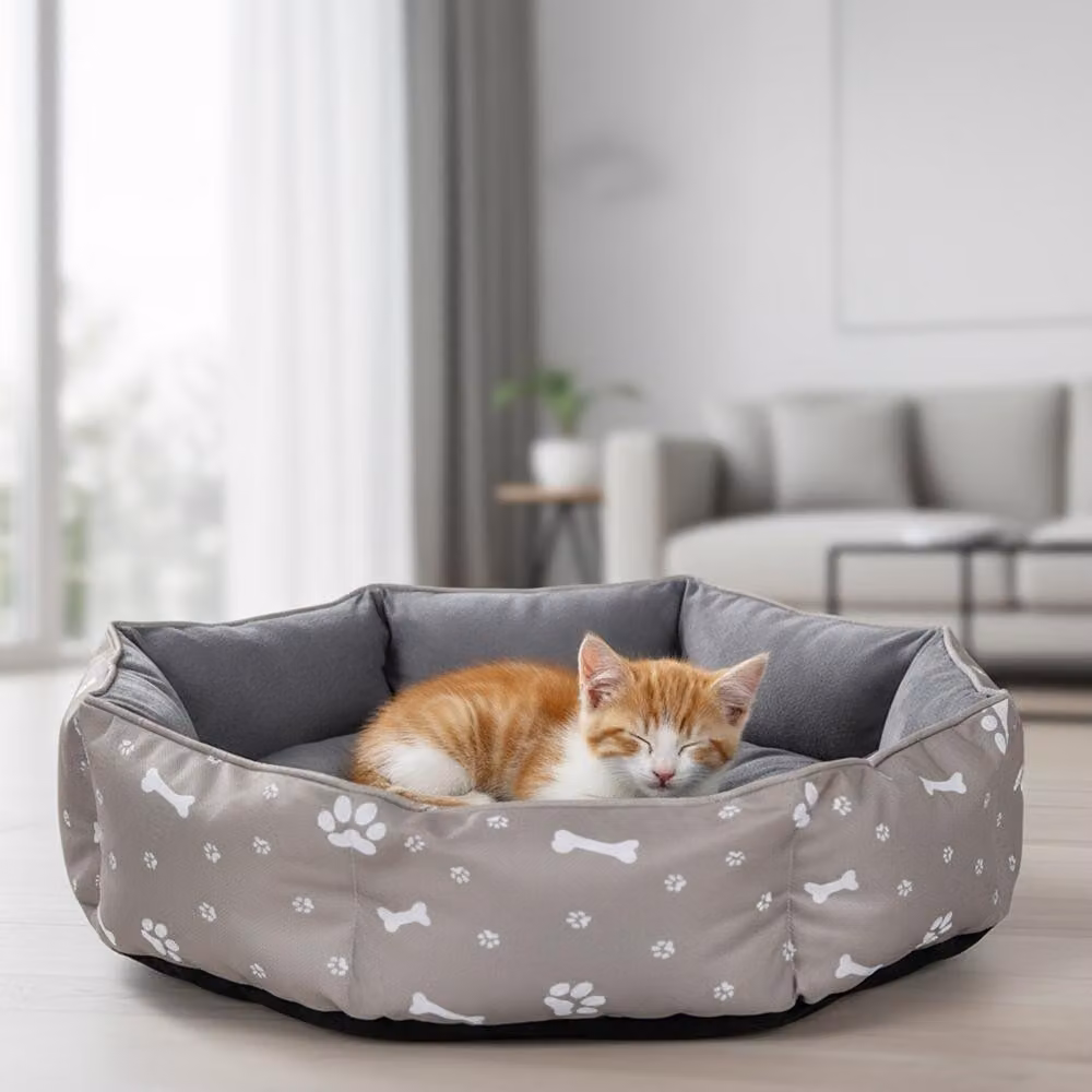 Mucola letto per gatti letto per cani divano rotondo Ø60cm cuscino per cani cuscino reversibile letto per animali domestici divano per gatti posto letto per animali domestici - grigio