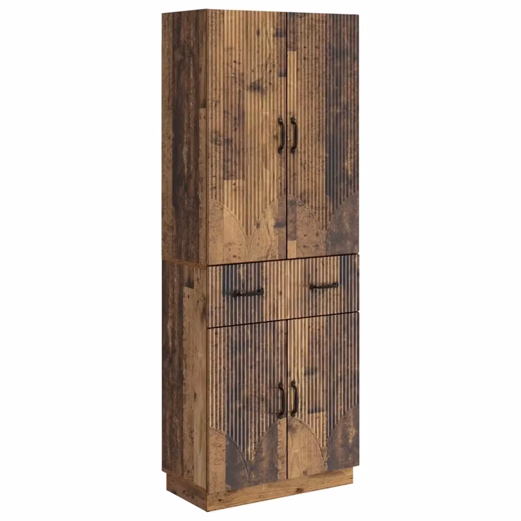 Set di 2 armadi moderni vidaXL in legno e MDF colore marrone con cassetti interni e ripiani – 2