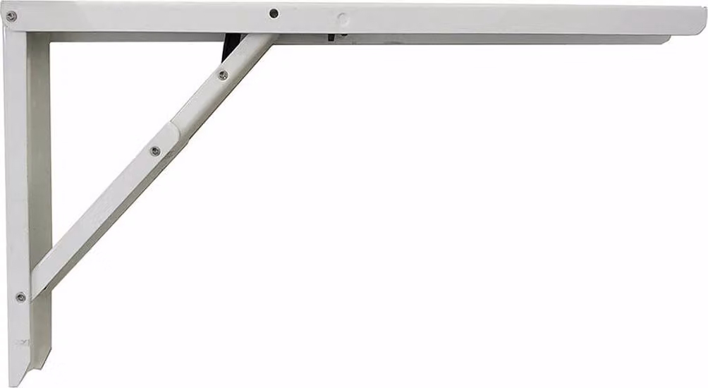 Quadrato pieghevole in acciaio bianco 30x52cm.