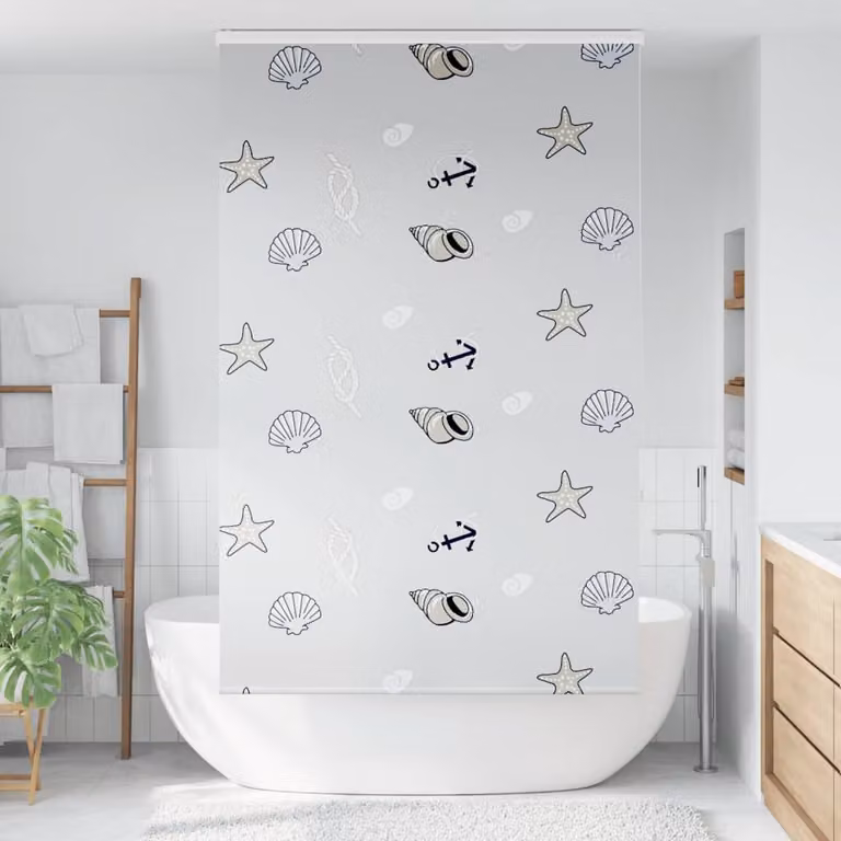 Tenda a Rullo Doccia con Cassonetto 120x240cm Larghezza Tessuto