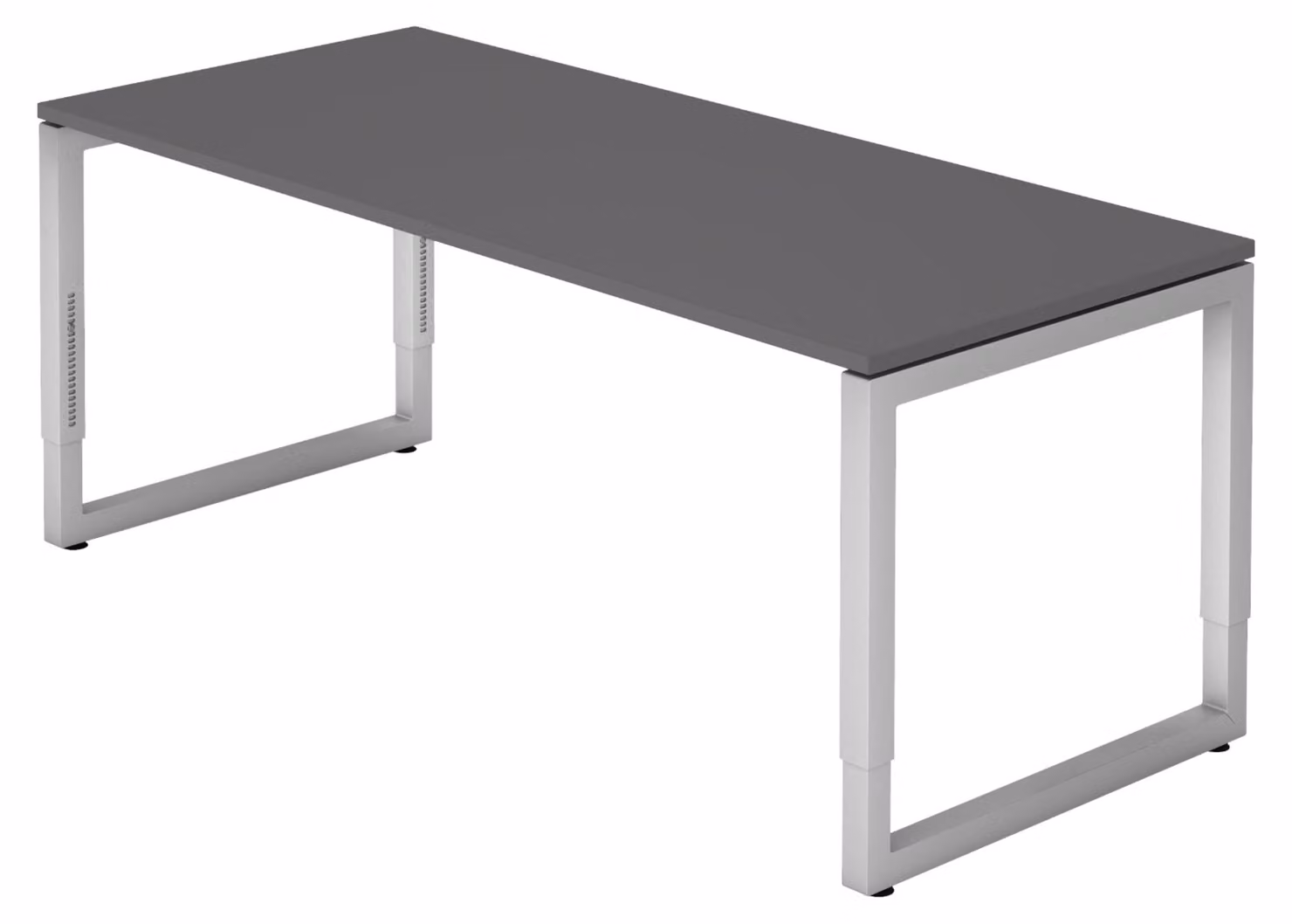 bümö Scrivania Serie-R - Struttura: argento, decorazione: grafite, dimensioni: 180 x 80 cm