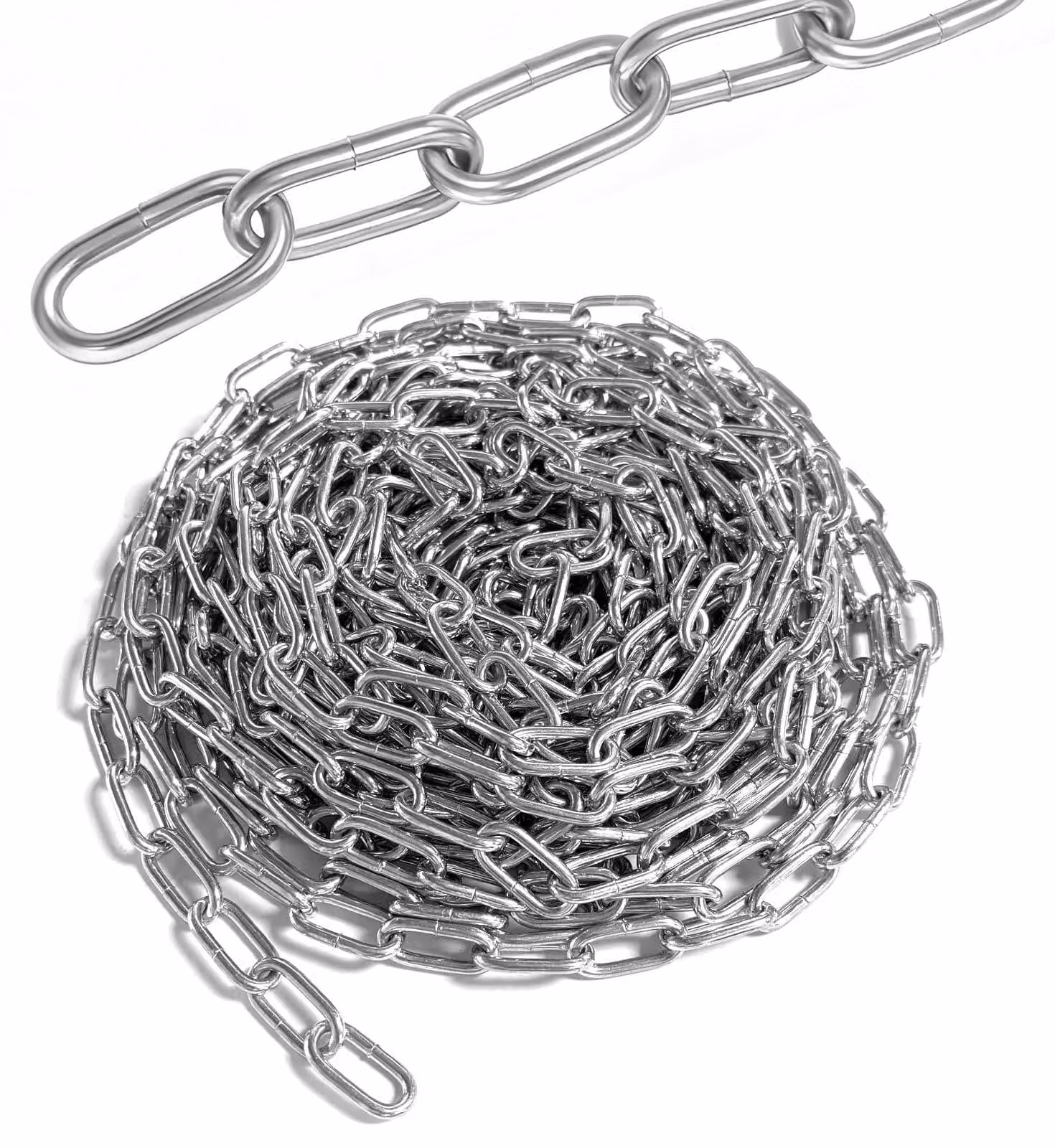 Catena in acciaio, 10 metri x 3 mm, Acciaio al carbonio, catena a maglie, colore nero