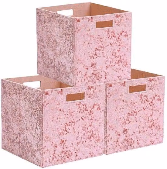 Set di 3 contenitori pieghevoli da 31x31x31 cm di alta qualità
