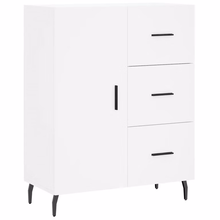 Credenza Bianca 69,5x34x90 cm in Legno Multistrato