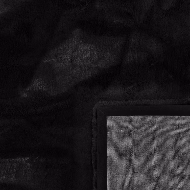 Tappeto rotondo in ecopelliccia Fluffy Deluxe nero diametro 160 cm