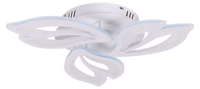 Lampada a soffitto a LED con 3 elementi a forma di petalo - Materiale: acrilico - Temperatura di colore: 6500 K (bianco freddo) - Montaggio a parete/soffitto - Non dimmerabile - 220 V - Adatta per ambienti di 3-5 m²