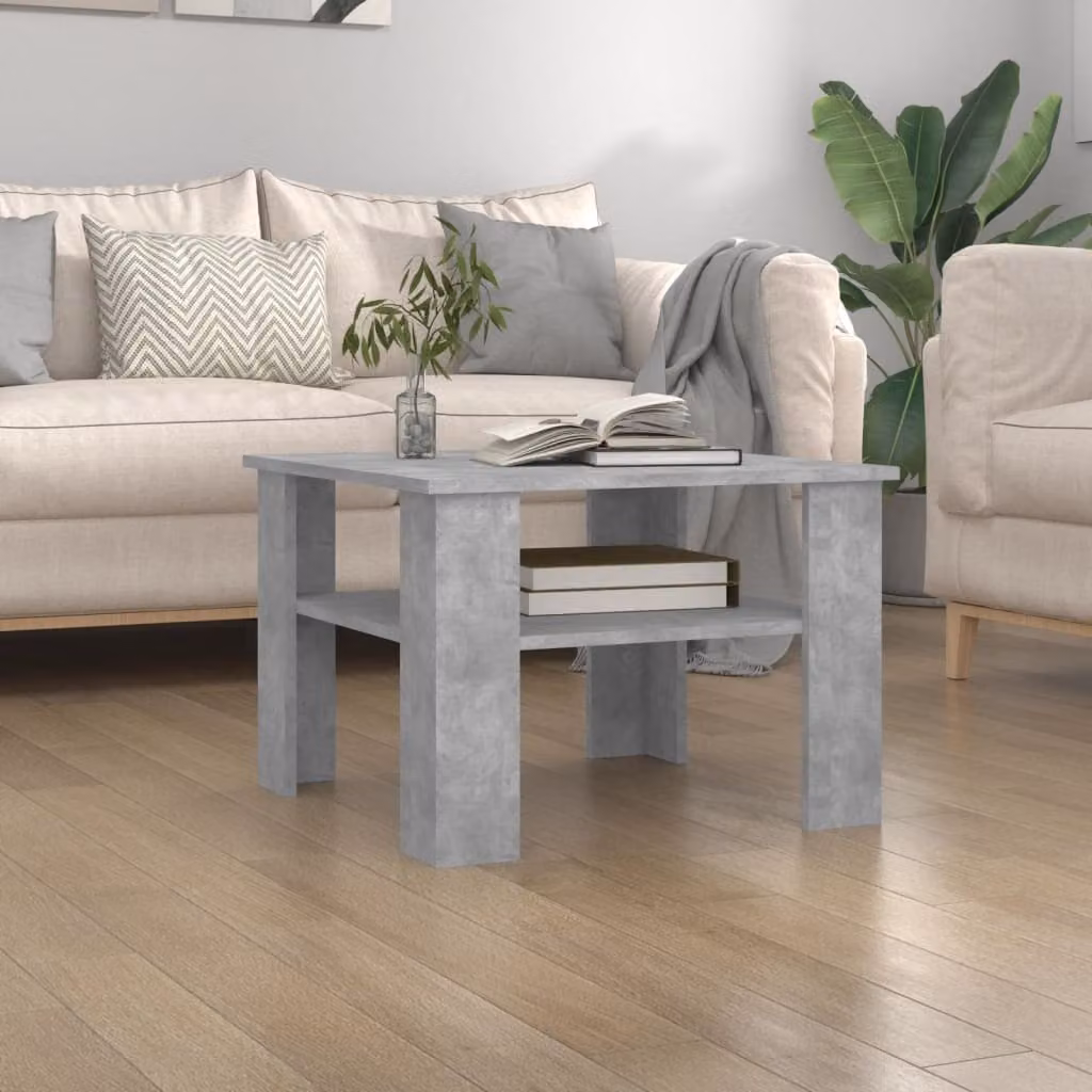 Maison Exclusive - Tavolino grigio cemento 60x60x42 cm Materiale ligneo