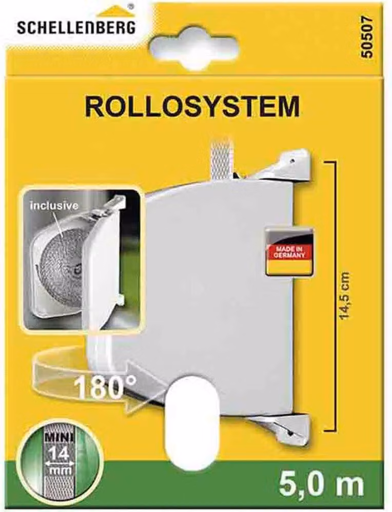 Avvolgitore a vite Mini Schellenberg 50507, girevole, bianco