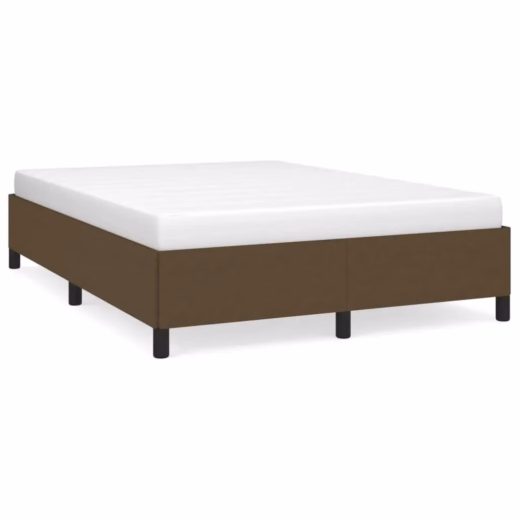 Giroletto vidaXL senza materasso in tessuto marrone con struttura in legno L: 140 cm, P: 190 cm, H: 35 cm – 2